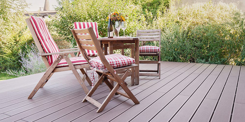 Decking de Wpc, cerca de Wpc
